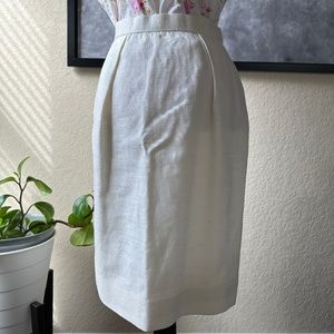 Miss O by Oscar de la Renta Vintage Linen Skirt